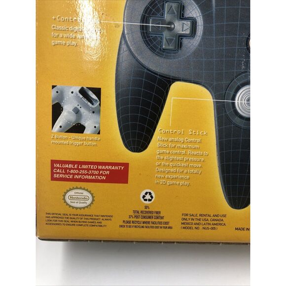 Nintendo 64 Original Black Controller BOX ONLY N64. NO CONTROLLER. - Picture 8 of 16